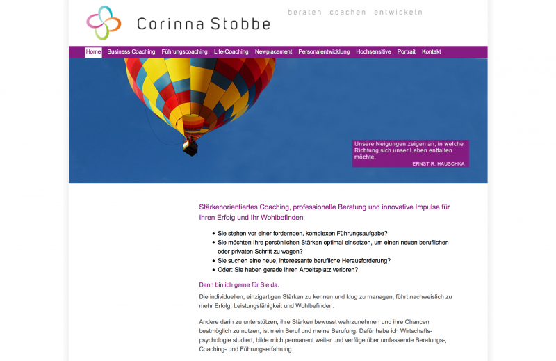 Corinna Stobbe - Beratung, Coaching und Unterstützung für Ihre Weiterentwicklung.