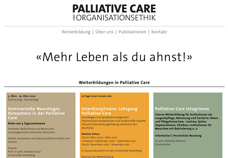 Weiterbildung Palliative Care